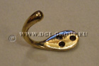 Antique Brass large single coat hook